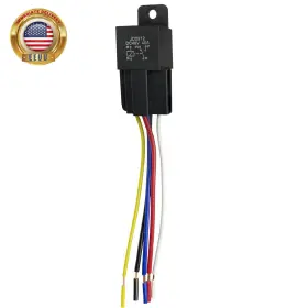 G2404t48v01 48v 40a 5pin Spst Harness Sockets With Color-labeled Wires For Automotive Truck