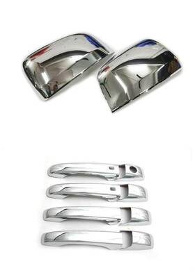 Ghxsport Fa-253400-291960 Chrome Durable Abs Door Handle Cover And Side Mirror Trim Kit For