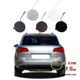 A-htcg-dz-1115tr-hui-r Goholy Car Rear Bumper Tow Hook Cover Compatible With Vw Gray Right Passenger Side