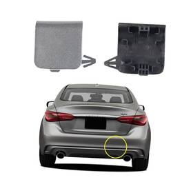 Goholy A-htcg-yfnd-1822q50-hui Car Rear Bumper Tow Hook Cover Compatible With Gray Right Passenger Side
