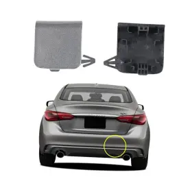 A-htcg-yfnd-1822q50-hui Goholy Car Rear Bumper Tow Hook Cover Compatible With Gray Right Passenger Side