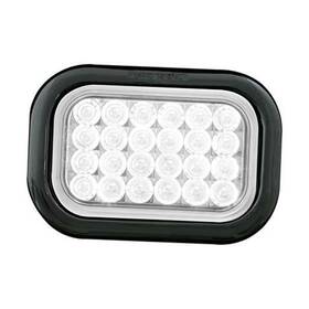 Grand General 77174 Light Rect Pearl White 24 Led Backup With Grommet And
