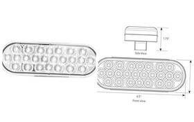 Grand General 78232 White/clear Light Oval Pearl 24-led Backup