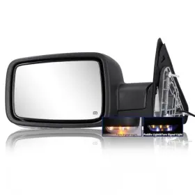 7286b-09-eshp-l Hf Autoparts Side Mirror Compatible With Towing 2009-2018 Dodge Ram 1500 2010-2018