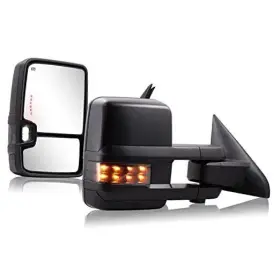 7289-09-eashp-s Hf-autoparts Towing Mirror Compatible With 2009-2018 Dodge Ram 1500 2500 3500 Tow Smoke Len
