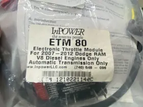 Etm-80 Inpower Etm 80 Fast Idle Electronic Throttle Speed Control - Dodge Ram V8 Diesel
