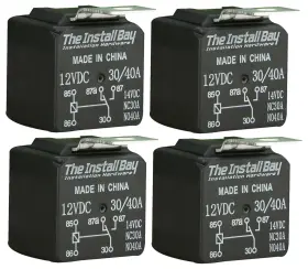 Rl3040 Install Bay 693031603366 4 Lot Single Pole Double Throw Spdt 30 / 40 Amp 12vdc Relays