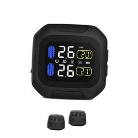 Invtek Invtek-m3 Motorcycle Tpms Tire Pressure Monitor System With 2 External Sensors Auto