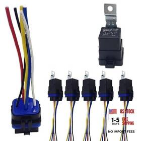 Joycourt Joycourt-kkrh222 80amp 5-pin Spdt Waterproof Relay With Socket Harness Kit 12 Volt 5 Pack