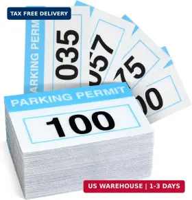 Juvale 194425107281 Car Parking Stickers - 100 Pack Light Blue 3 X 2 In Front Adhesive Numbered Juvale 194425107281 Car Parking Stickers - 100 Pack Light Blue 3 X 2 In Front Adhesive Numbered