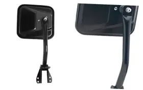 60020c K Source Driver Side Mirror For Jeep Cj Black Foldaway Manual Lh