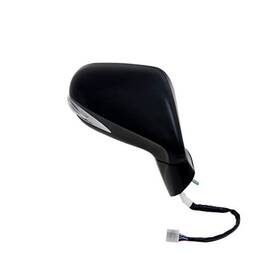 K Source 70667t Passenger Side Mirror For Lexus Es350 Black Ptm With Turn Signal Puddle
