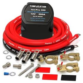 Keyline Chargers Iso-pro300dbk Dual Battery Isolator Kit Heavy Duty 300 Amp 1000 Peak Voltage
