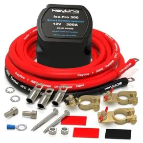 Iso-pro300dbk Keyline Chargers Dual Battery Isolator Kit Heavy Duty 300 Amp 1000 Peak Voltage