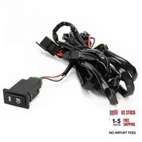 11092025tte Kh866 Fog Light Wiring Kit Led Switch 12v Universal Car On/off Harness Relay Lamp