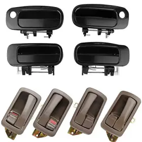Ko10206 Kopart Pack Of 8 Interior And Exterior Door Handle Front Rear Set Fit For Toyota Camry