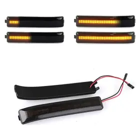 Lszxd-f150 Kurl-t Smoked Lens Amber Full Led Side Mirror Lights Turn Signal Lamp For 2009-2014