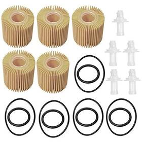 Laffoonparts 04152-yzza1 5pcs Engine Oil Filter Kit Replacement For Toyota Avalon Camry