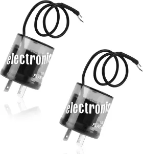 1073244 Lasuroa 2 Pack Pin Led Flasher Relay With Ground Wire 12v Universal Car Blinker