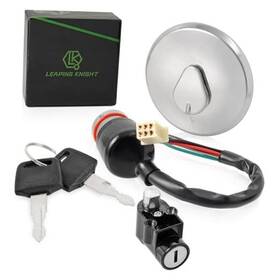 Leaping Knight Gn125 Lk Motorcycle Gas Fuel Tank Cover Lock Set With Keys For Suzuki 6 Pins