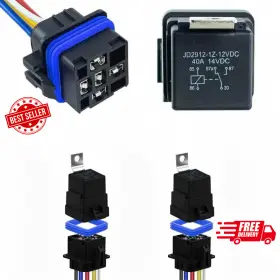 Liubaiwuqustars 445042917979 12v 40a Waterproof Automotive Relay Kit 5-pin Spdt With Wire Harness Heavy Dut