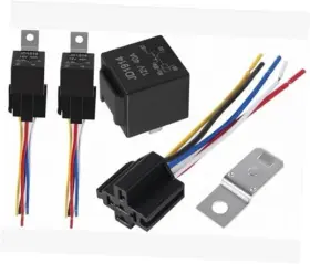 Liubaiwuqustars 757911345903 Automotive Relay 1v 40a 5 Pin With Wire Harness Heavy Duty 1/16 Awg 2