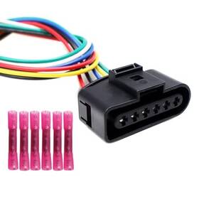 Lizapus 725764526541 6 Pin Fuel Pump Driver Module Relay Pigtail Plug Connector Compatible With Vw