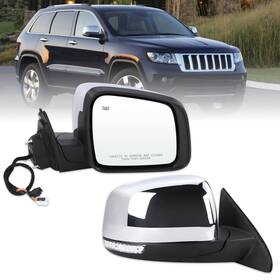 Lqito 57010704aj Right Passenger Side Mirror Compatible With 2011-2016 Jeep Grand Cherokee Wit