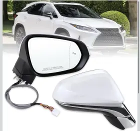 87910-48881lx1321170 Lqito Right Passenger Side Mirror Compatible With 2016-2022 Lexus R-15pins White
