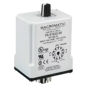 Tr-51622-14 Macromatic Sinfuntimedelayrelay 120vac/dc 11pins