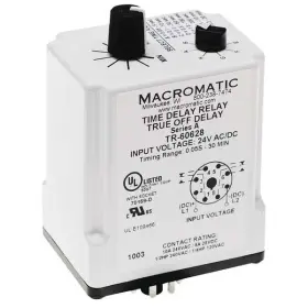 Tr-60628 Macromatic Sinfuntimedelayrelay 24vac/dc 8pins