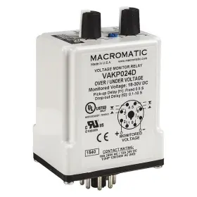 Vakp024d Macromatic Voltage Sensor Relay 24vdc 10a 240v Dpdt