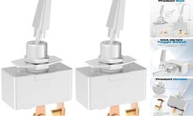 Malictele Hdts2p-50a-2 Toggle Switch Malictele12v 50a Heavy Duty On/off 2pin Spst Premium Chrome