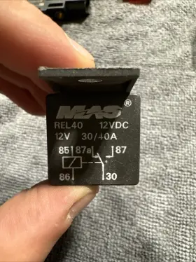 Rel40hv Mas Power Relay With Epoxy 30/40 Amp 12v 5 Prong Plastic Mount