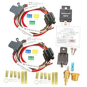 Maxcooling Jdq2dg Dual Electric Fan Relay Kit Radiator Cooling Thermostat