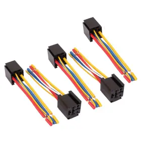 Metallixity 636939784621 5 X Dc 12v/24v 80a 5-pin Wire Cable Relay Socket Harness Connector