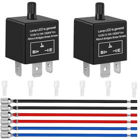 Mkbklljy Kk-us-603 2pcs 3 Pin 12.8v 0.1w-150w C/m Motorcycle Turn Electronic Led Flasher Relay