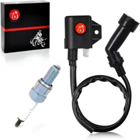 Moto1988 780279817065 Ignition Coil And Spark Plug For Arctic Cat 400 2003 2004 2005 2006 2007