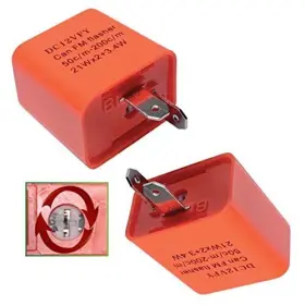 Dc12v-fm Mqparts 2 Packs 2-pin 12v Speed Adjustable Led Electronic Flasher Relay Fixes