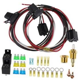 Nihfien Bth-12v40a-xstz-2p Dual Electric Fan Relay Kit 40a Radiator Engine Cooling Temperature