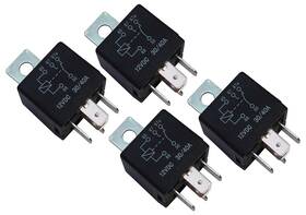Omega 693031609948 4 Lot Au-7 12vdc Relays 30 / 40 Amp Spdt Single Pole Double Throw
