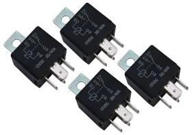 Omega 693031609948 4 Lot Au-7 12vdc Relays 30 / 40 Amp Spdt Single Pole Double Throw