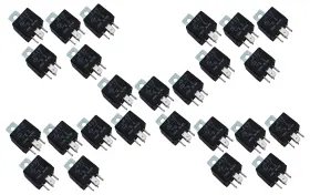 Omega 693031610036 25 Lot Au-7 12vdc Relays 30 / 40 Amp Spdt Single Pole Double Throw