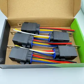 Eps134r Online Led Store 5 Pack - 5-pin 30/40a 12v Spdt With Relay Socket Harnesses