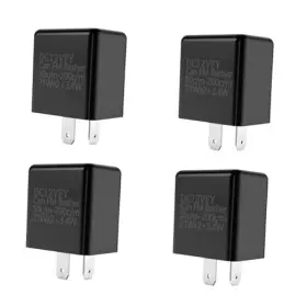 Dc12vfy Oovmaan 4-pack Adjustable Speed And Frequency Turn Signal Flasher Universal Accessory