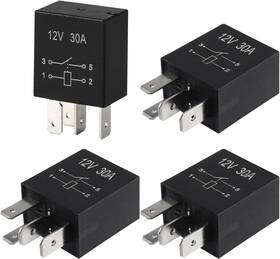 Paclvio Qph3113 4pcs 4 Pin 12v 30a Relay Car Starter Switch Relays Multi Purpose Auto Fuel Pum