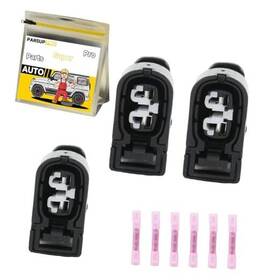 Parsuppro 7283822630 3pcs 2-way/pin Ignition Coil Connector Sensor Repair Pigtail Plug Auto