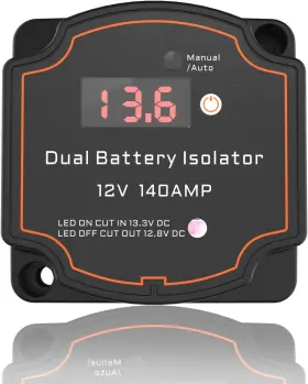 Powo Carlife 445011054063 Smart Dual Battery Isolator 12v 140a Auto Or Manual Control Waterproof Voltage