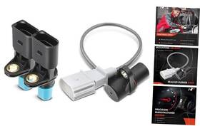 Premiumpartswhosale Apcps729 3-pc Engine Camshaft Crankshaft Position Sensors Compatible With Volkswagen
