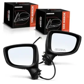 Apmi1566tw Premiumpartswhosale Pair 2 Power Door Mirror - Compatible With Mazda Driver And Passenger Side
